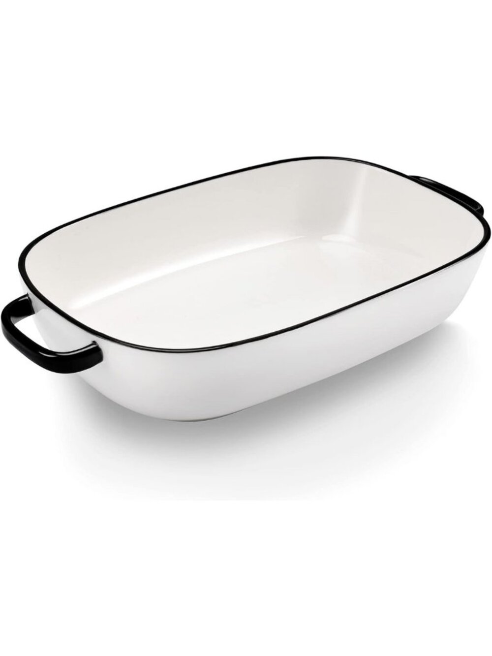 Large 6 Quart Ceramic Baking Dish - 16x11 Inch Casserole Pan for Oven